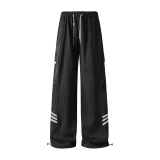 春季美式机能阔腿休闲裤女工装裤拖地长裤子WJ20551P55控78，男装工装外套，电商B329