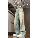 2026春季中性牛仔裤直筒宽松阔腿休闲男生裤子KS335P48控69Q，男装牛仔裤，电商B329