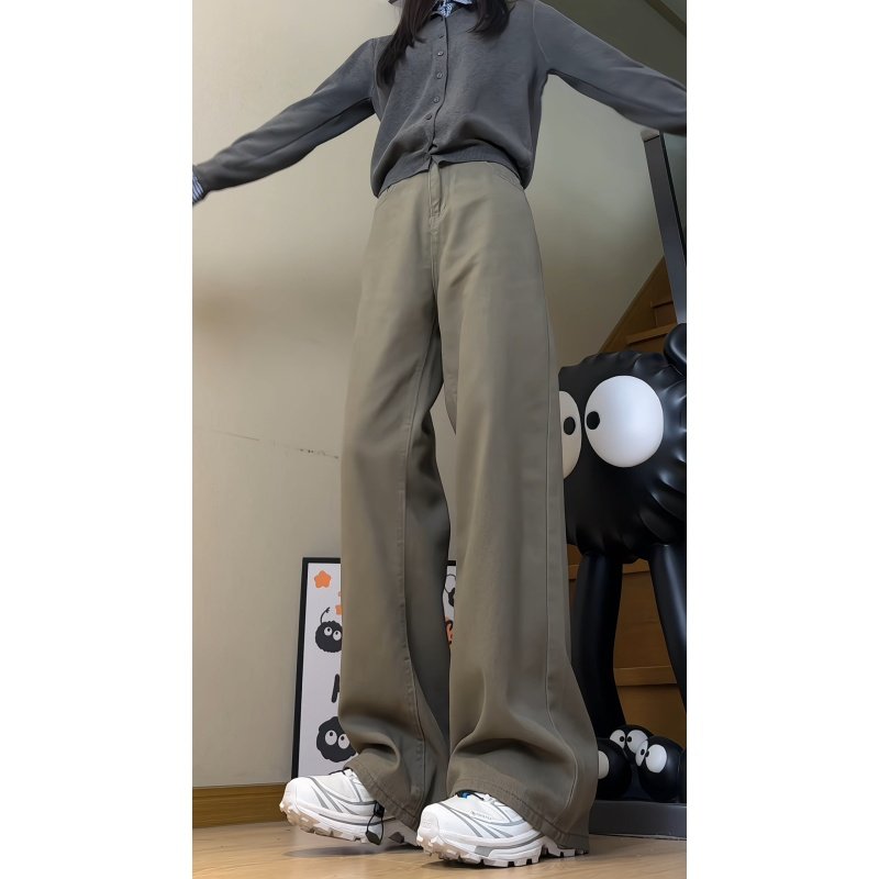 春季款2026美式高街垂感男女宽松阔腿拖地长牛仔裤KS001P52控78，男装牛仔裤，电商B329