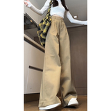 2026工装裤女秋设计感高腰直筒老钱风阔腿长裤WJ1623P60控88，男装工装外套，电商B329