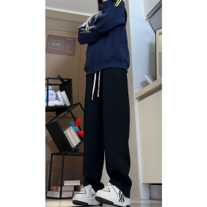 2025春季百搭运动裤休闲裤垂感阔腿卫裤B329-J669P45控68图片
