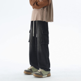 港风秋季得物无影墙百搭直筒裤水系男女牛仔裤GY2368P52控78，男装牛仔裤，电商B329