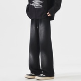 2026重磅无影墙直筒水洗卫裤学生中性休闲运动裤J959P55控78，男装休闲裤，电商B329