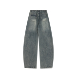 2026春季平铺直筒水洗弯刀裤裤男女牛仔裤GY2567P58控88，男装牛仔裤，电商B329