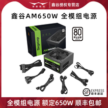 鑫谷AM650W全模组电脑电源额定750W冰山版黑色台式机ATX主机电源