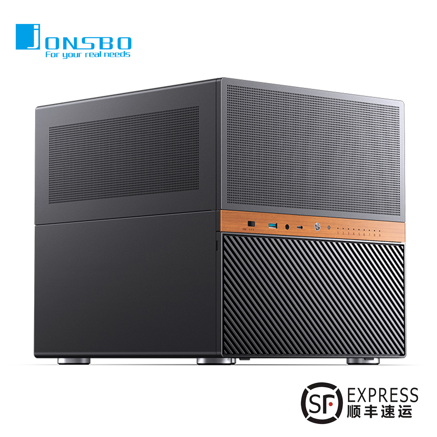 乔思伯N6桌面NAS机箱MATX台式电脑240水冷ITX主机外壳9位3.5硬盘