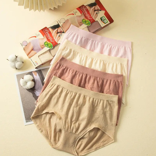 纯棉提花无缝女士内裤