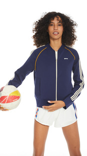 小溪家美式 复古学院风运动外套休闲立领宽松夹克上衣棒球服秋新款