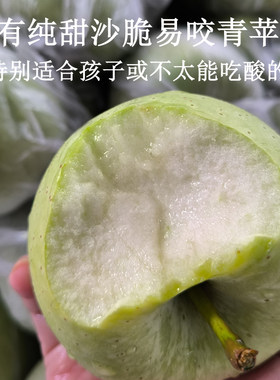 山东沂蒙山青苹果中纯甜沙脆易咬适合孩子或者不太能吃酸的试试