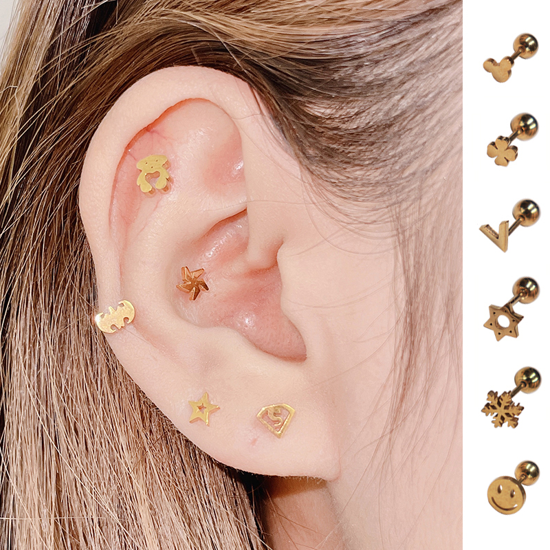 韩国钛钢细针萌物小风车耳钉金色卡通小可爱耳钉耳骨钉细针软骨钉,饰品/流行首饰/时尚饰品新,耳钉,淘宝优惠券,粉丝福利购,淘宝优惠卷