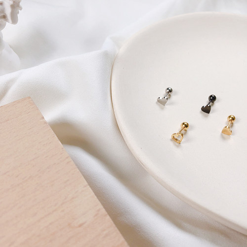 防过敏两头拧扣钛钢迷你耳骨钉