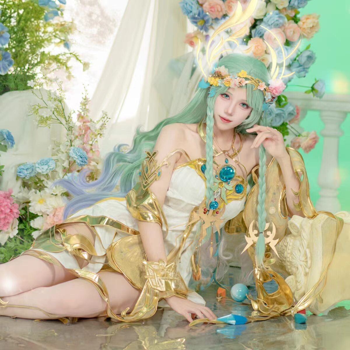 王者荣耀貂蝉繁花cos服套装现货