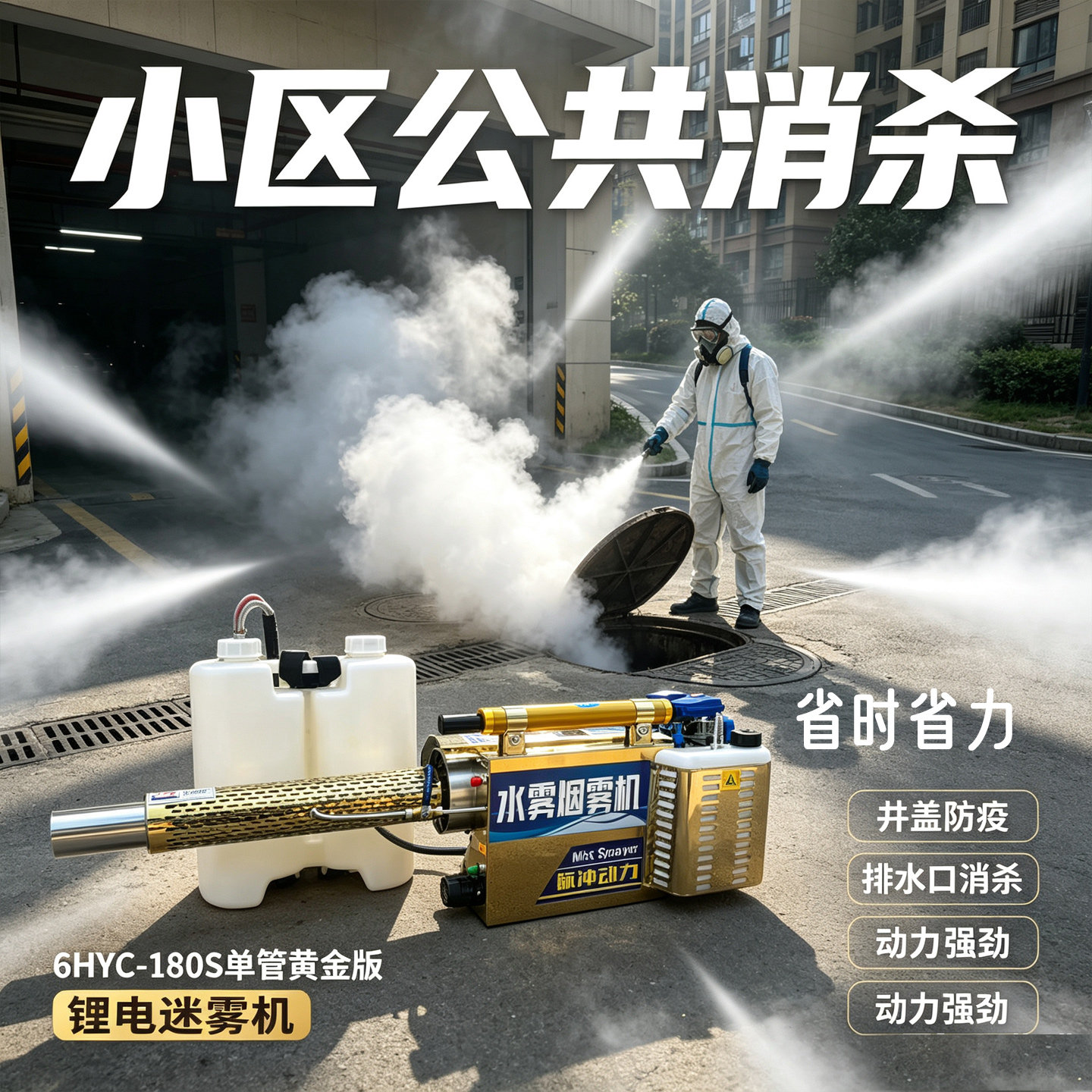 洪水后防疫灾后消杀消毒弥雾机专用喷雾器汽油农用打药机迷雾烟雾