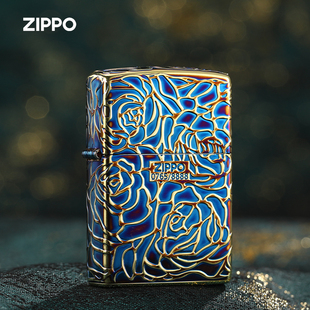 zippo打火机熏金芳华限量送礼收藏外壳正版煤油防风定制官网正品