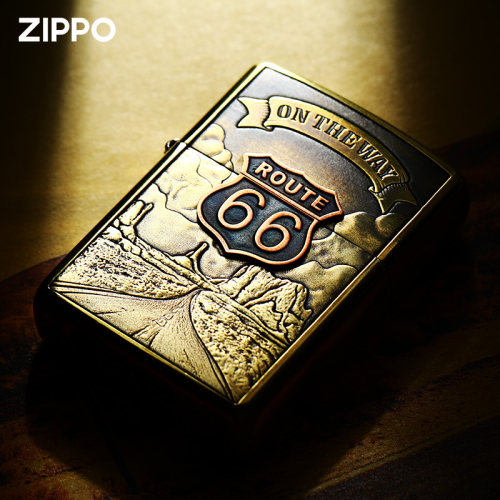 ZIPPO打火机纯铜盔甲浮雕