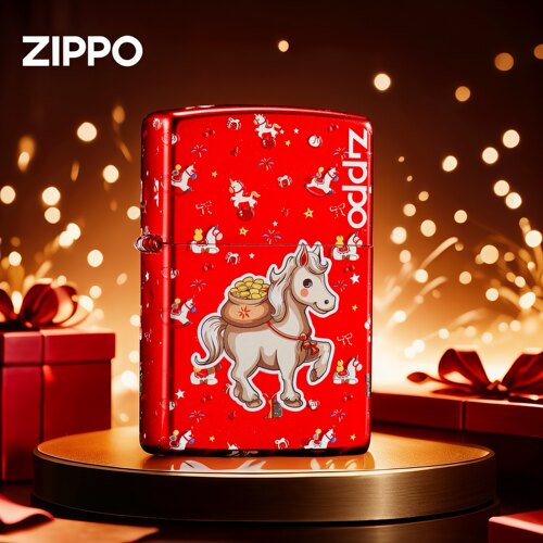 zippo打火机官方旗舰正品彩绘马上有钱送男友礼物煤油防风创意