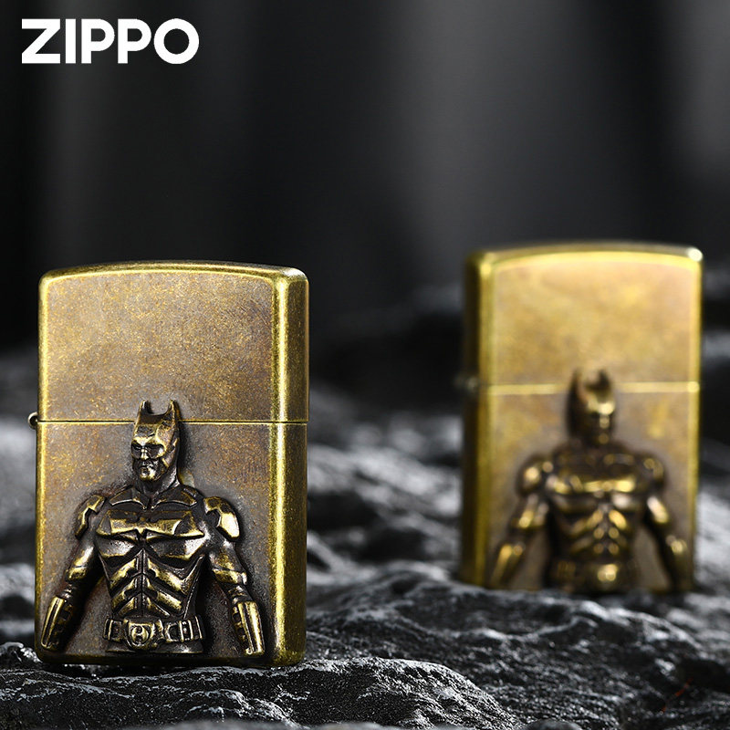 美国正品zippo打火机正版古铜贴章蝙蝠侠男士礼物煤油防风定制zp