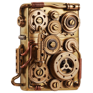 zippo打火机蒸汽朋克行星齿轮联动正品芝宝防风煤油男士礼物正版