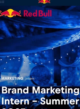 红牛Red Bull英国summer intern暑假实习生wingfinder OT VI通岗