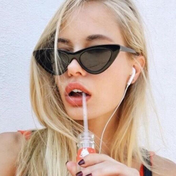 欧美时尚三角猫眼太阳镜ins网红封帆同款复古蹦迪街拍嘻哈墨镜女