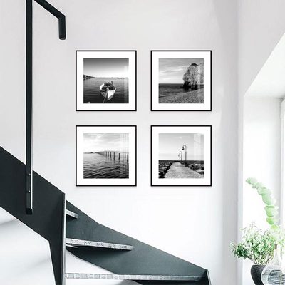 黑白装饰画北欧风格客厅现代简约沙发背景墙壁画办公室餐厅挂画