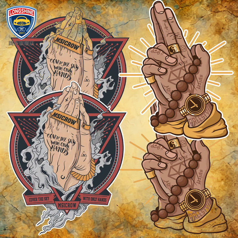 汽车装饰贴 求佛国潮车贴 个性车贴 网红车贴 车门车贴 侧门 创意