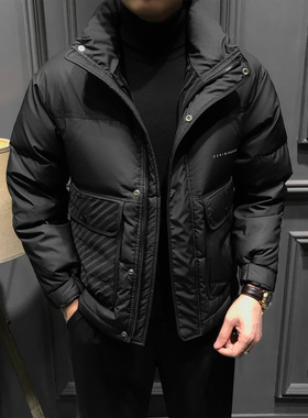 冬季2025新款高端男士羽绒服秋冬加厚保暖外套休闲商务修身男装
