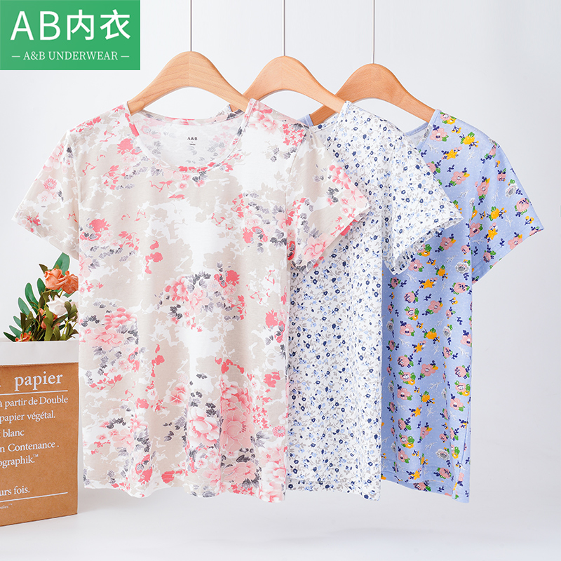 ab女士夏季中老年全棉汗衫