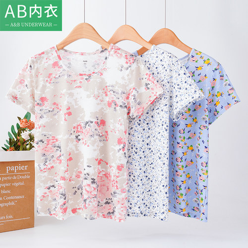 ab女士夏季中老年全棉汗衫