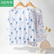 老太衫 AB内衣女士纯棉家居上衣中老年妈妈套头圆领印花九分袖 大码