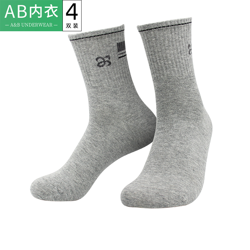 AB内衣正品秋冬精梳棉中厚商务休闲男士棉袜短袜 ab袜子5631