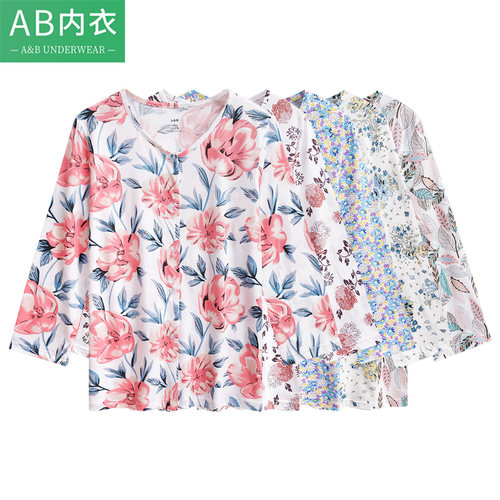 ab女士家居服中老年人宽松汗衫