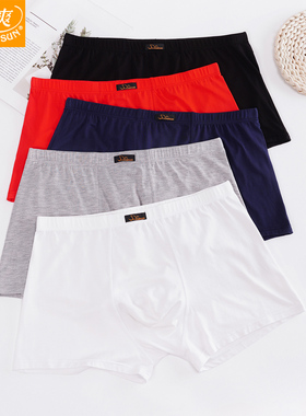 宜而爽男内裤正品薄款莫代尔男士纯色中腰平脚裤大码四角裤DM434N