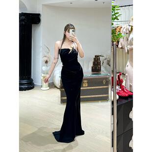正品授权 Xiangqiaosheng 暗夜月光礼服
