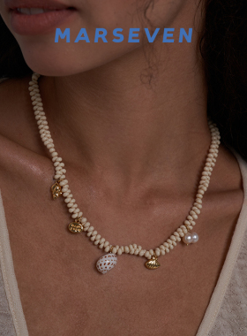 MARSEVEN 海风飞鸽系列贝壳串珠项链原创轻奢高级感气质锁骨链