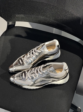 正品GROSMOTT 24AW搏击天使不对称鞋舌拳击鞋低帮小银鞋27QUAI