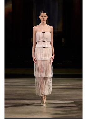 【sense】·越南MONTSAND 26SS正品授权 法式拼接时尚流苏抹胸裙