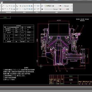 KST227-S155（1300）型弹簧式圆锥破碎机全套完整CAD设计制造图纸