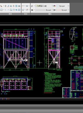 KST187-SYQP64-4-5-6-7气箱自动脉喷布袋式除尘器全套CAD设计图纸