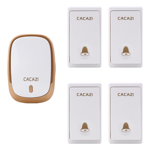 Самоалавная -на бездомных дверных звонков интеллектуальный дистанционный управление водонепроницаемым дверным звонком четырехрегистрации одного пожилого вызова.