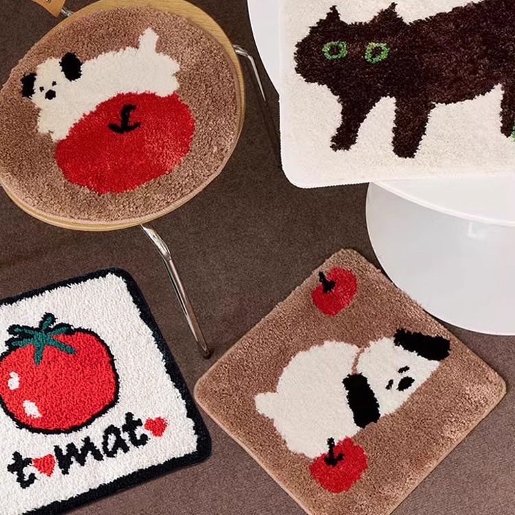 坐垫椅垫厚植绒坐垫卡通办公沙发隔凉保暖坐垫防滑椅子汽车坐垫