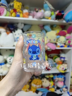日本 中古 绝版 Disney 迪士尼 史迪仔 stitch 史迪奇 玻璃杯