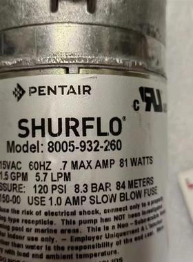 美国进口正品SHURFLO赛福乐水泵 8005-932-260  115V隔膜泵询价