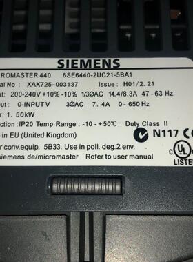 变频器 6SE6440-2UC21-5BA1 6se6440-2ab21-5ba1议价非全新询价
