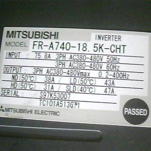 18.5K A740 CHT询价 三菱变频器