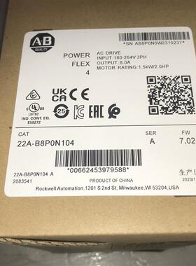 AB变频器22A-a2p3/a4p5/a8p0/a6p8/A9P6n103/113/104/114议价询价