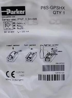 美国Parker磁性开关P8S-GPSHX P8S-GRFLX询价