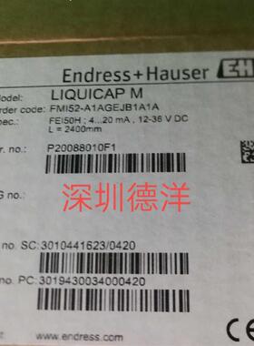 E+H液位计全新FMI52A1AGEJB1A1A 原装正品询价