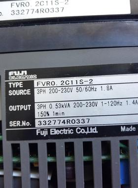 变频器 FVR0.2C11S-2  实物拍摄0.2KW 220V 拆机 富士询价