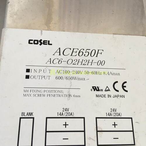 拆机日本COSEL ACE650F AC6-O2H2H-00电源 双24V14A(20A)询价